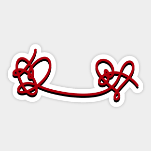 RED HEARTS Sticker